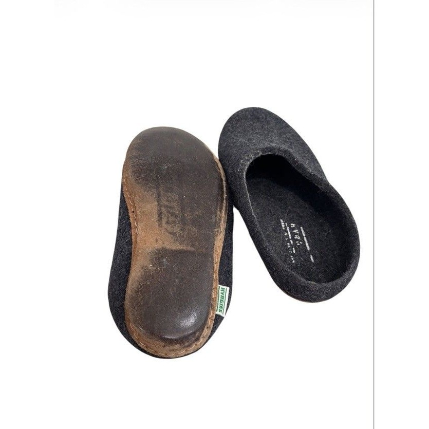 Kyrgies Slippers Indoor Wool Slides Charcoal Gray Sz 37 Us 7 — image 3 of 6